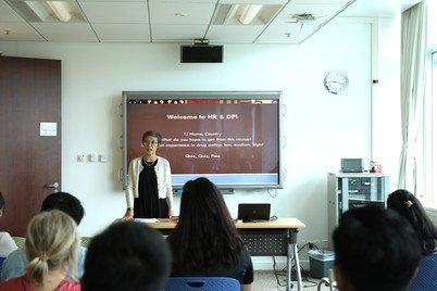 Professor Karen Laidler giving a talk at the Human Rights and Drug Policy Workshop in East and Southeast Asia 2018 jointly organised by the Centre for Criminology and Open Society Foundation at HKU in October 2018