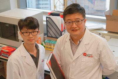 Professor Zhiwei Chen (right) and his Post-doctoral Fellow, Dr Michael YC Wong