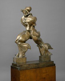 祈大卫教授网上讲座系列中讨论的艺术作品在公共领域的图像 - 翁贝托・薄邱尼《空间中连续的独特形象》 (1913) ，铜像，纽约大都会艺术博物馆