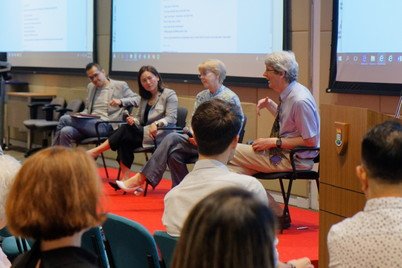 Conference on open data, Unlocking the Value of Open Data: Best practices and quick-wins for using open data in HK, organised by Professor John Bacon-Shone (right) in June 2018