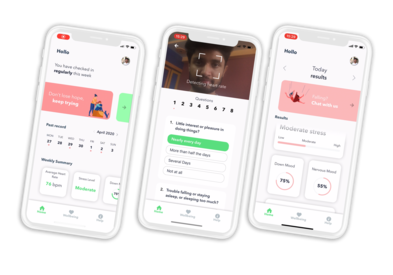Hollo is an evidence-based app for bettering mental health fitness that uses the power of AI to further new and existing practices