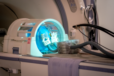 MRI-guided robotic system for bilateral stereotactic neurosurgery, which is designed for the precise positioning of needles in the deep brain region to treat cases such as Parkinson’s disease