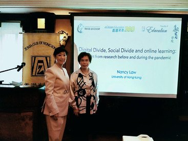 Professor Nancy Law (right) was invited by Zonta Club of Hong Kong to give a talk on findings from the study in November 2020