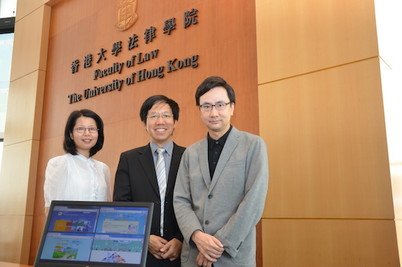 (from left) Professor Anne Cheung, Dr Kevin Pun and Dr Felix Chan of the CLIC team